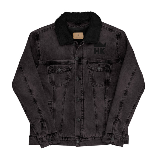 H & K Crown Ankh Denim Sherpa Jacket