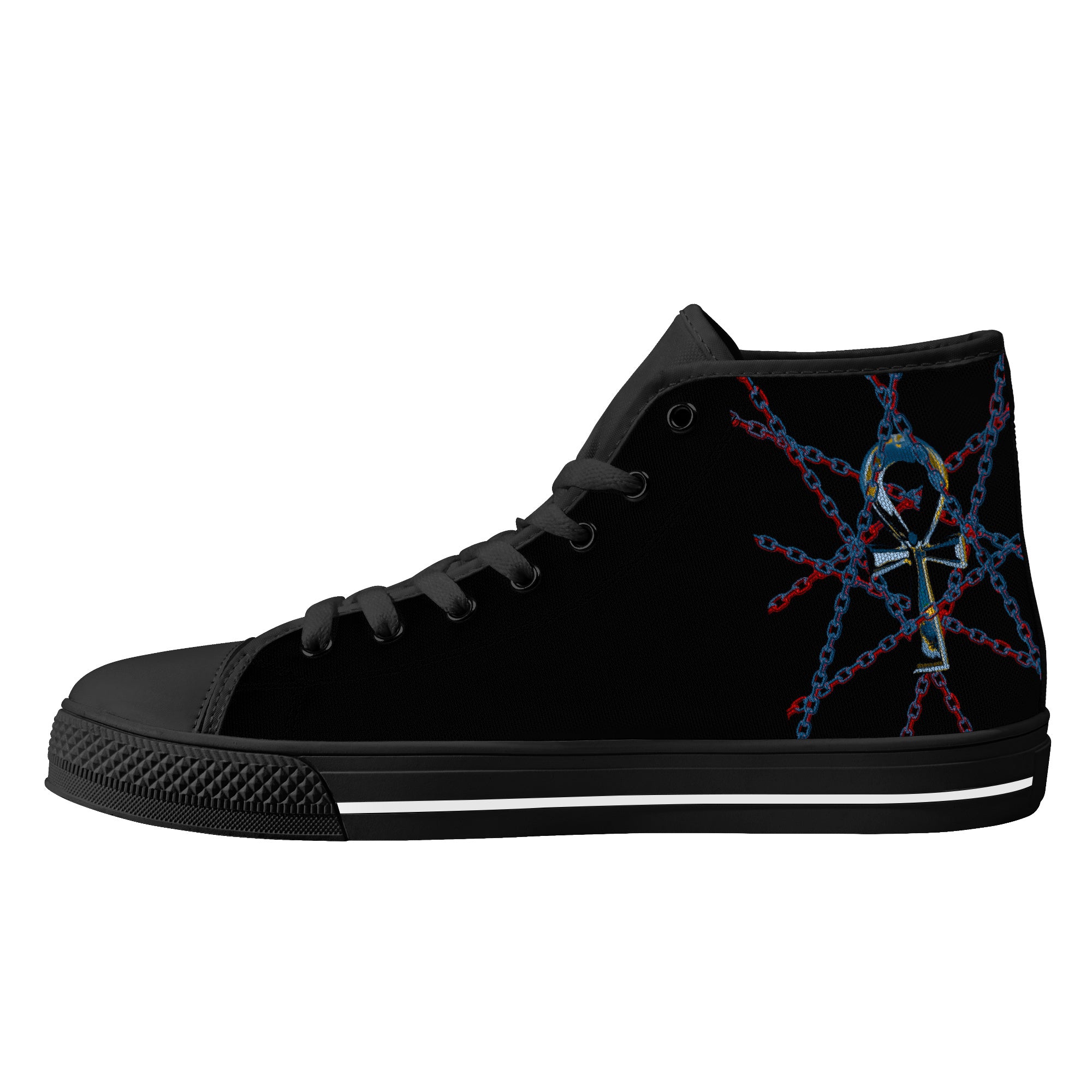 The H & K Ankh Hightop Canvas Shoes
