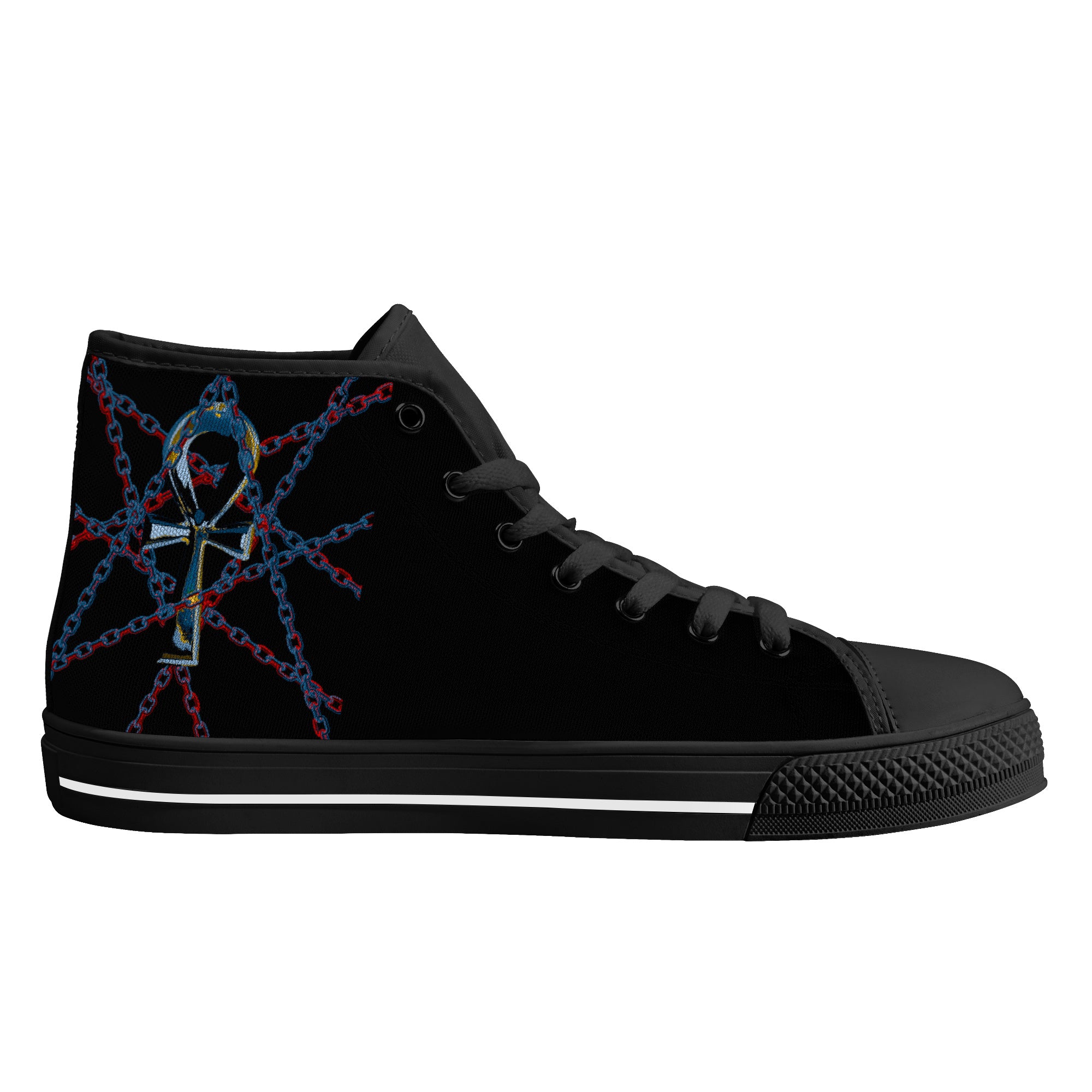 The H & K Ankh Hightop Canvas Shoes