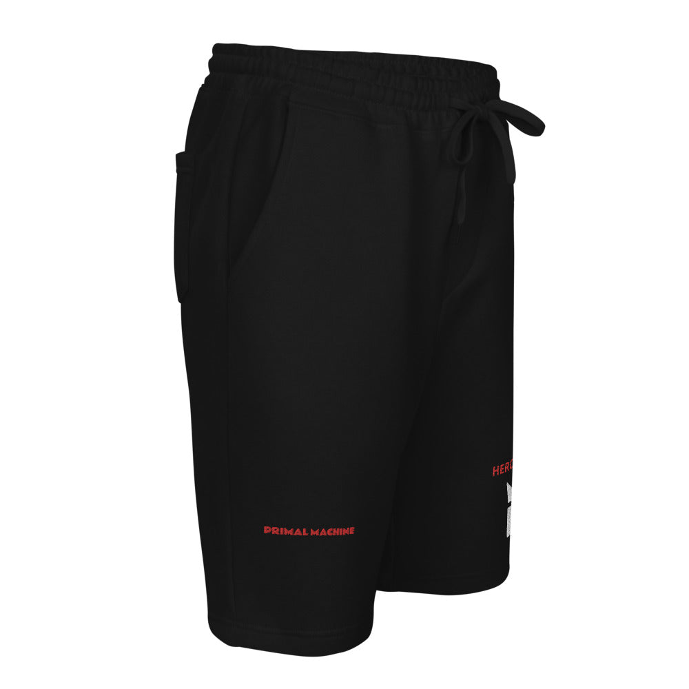 H & K Primal Men's Embroidered fleece shorts