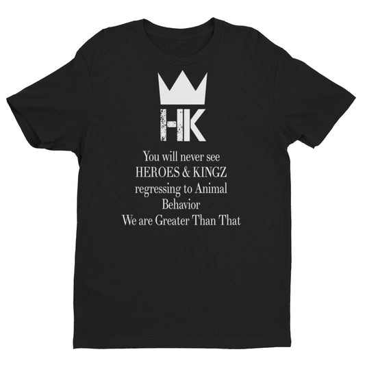 H & K Consciousness Fitted Short Sleeve T-Shirt with Tear Away Label