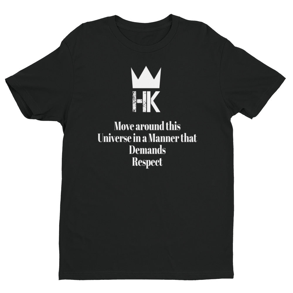 H & K Respect Fitted Short Sleeve T-Shirt with Tear Away Label
